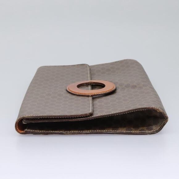 CELINE Macadam Canvas Shoulder Bag Pvc Brown Gold - Picture 4 of 13